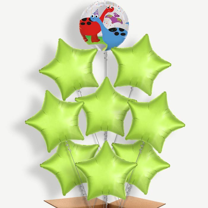 Cute Dinosaur Balloon Bundle Inflated with Helium | Party Save Smile