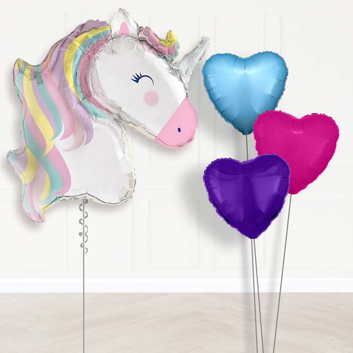 Pastel Unicorn Bouquet Balloons in a Box - Plain Bouquet | Party Save Smile