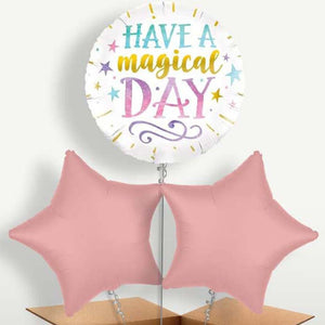 Have a Magical Day Balloons in a Bunch Inflated with Helium (Trio)