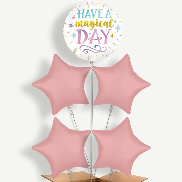 Have a Magical Day Balloon Cluster Inflated with Helium | Party Save Smile