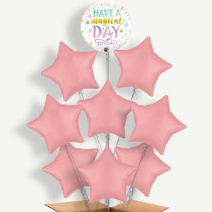 Have a Magical Day 9 Balloon Bundle Inflated with Helium