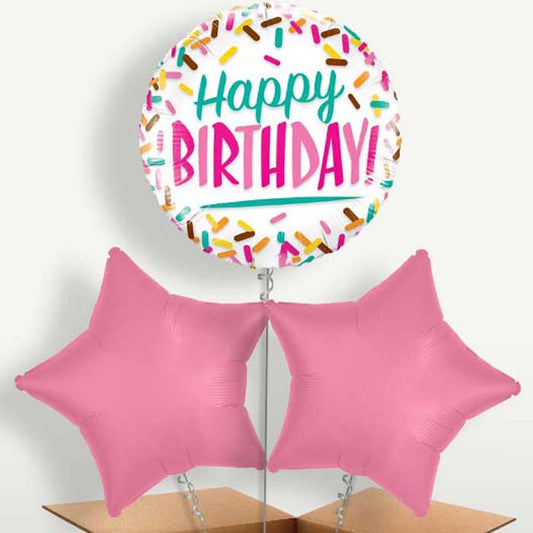 Happy Birthday Donut Sprinkles Balloons in a Bunch | Party Save Smile