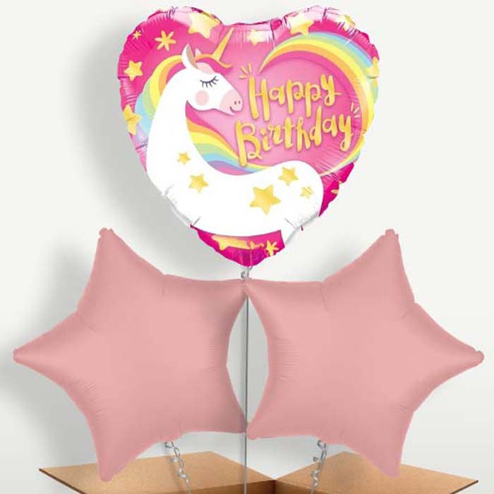 Happy Birthday Unicorn Balloons in a Bunch | Party Save Smile