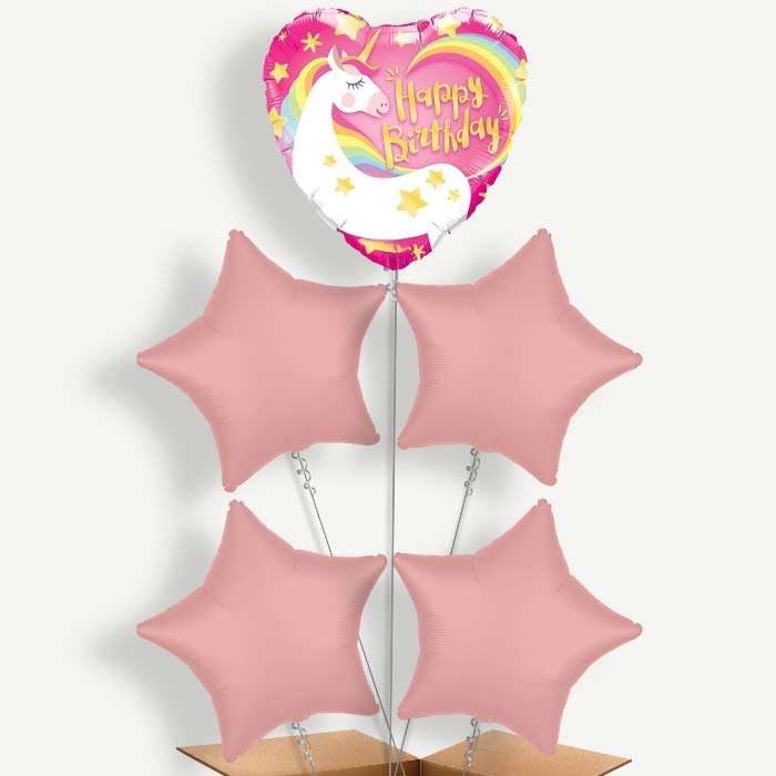 Happy Birthday Unicorn Helium Cluster Balloons | Party Save Smile