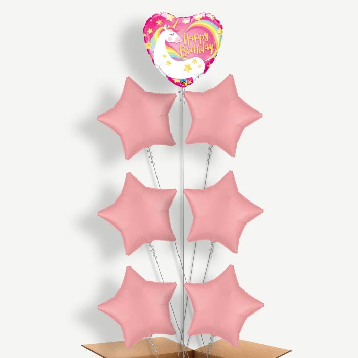 Happy Birthday Unicorn Helium Balloon Arrangement | Party Save Smile