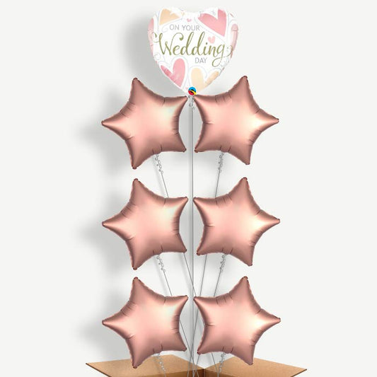 Wedding Day Hearts Helium Balloon Arrangement | Party Save Smile