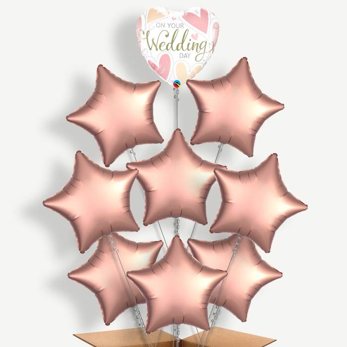 Wedding Day Hearts Helium Balloon Bundle | Party Save Smile