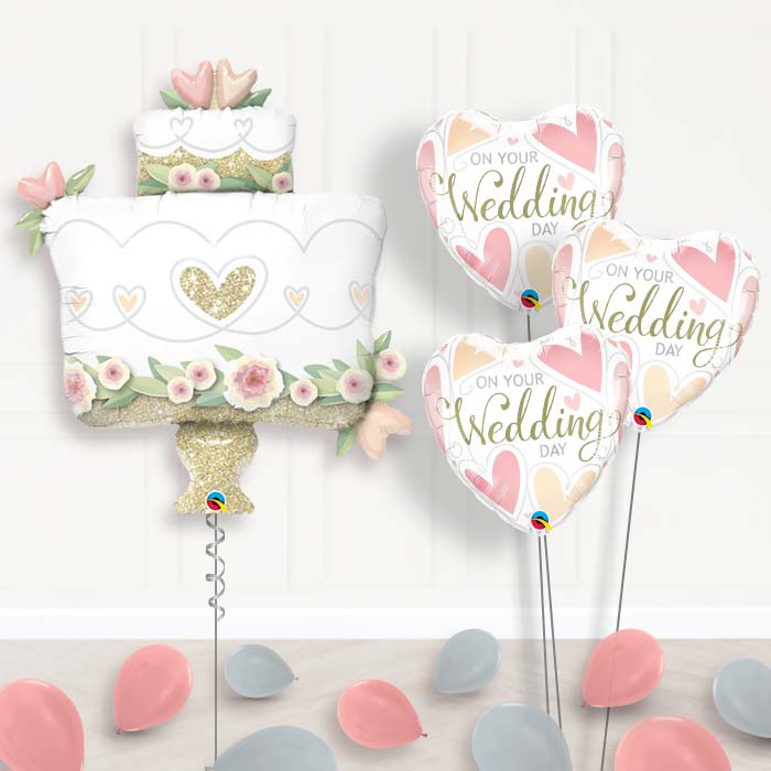 Wedding Balloon Displays in a Box - Cake - Themed Bouquet and Latex | Party Save Smile