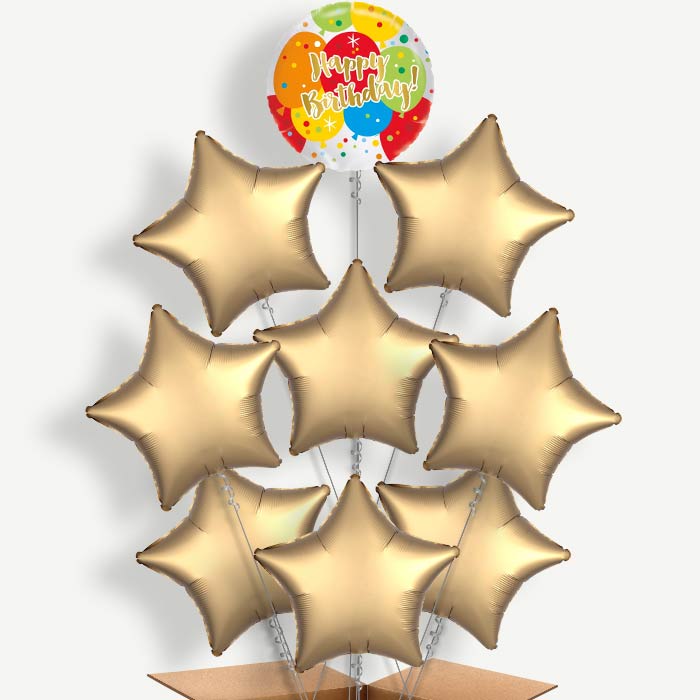 Colourful Birthday Balloon Bundle Inflated with Helium | Party Save Smile