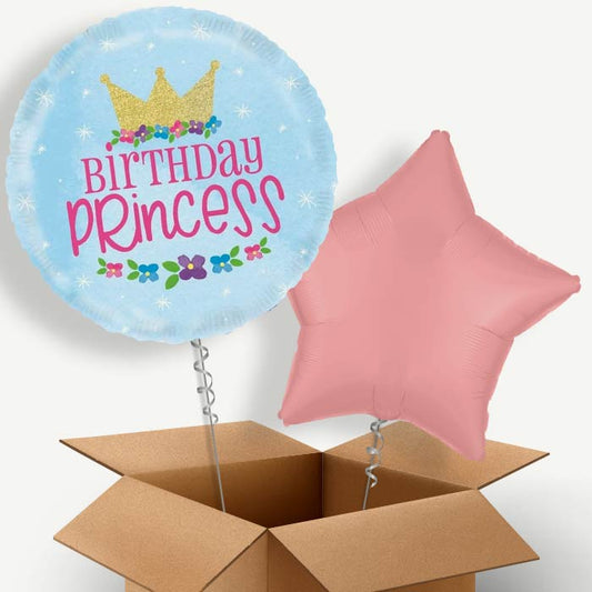 Magical Birthday Princess Helium Balloon Pair | Party Save Smile
