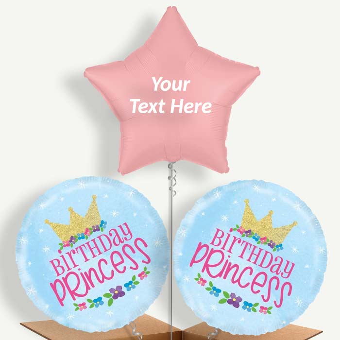 Personalisable Magical Birthday Princess Helium Balloons | Party Save Smile