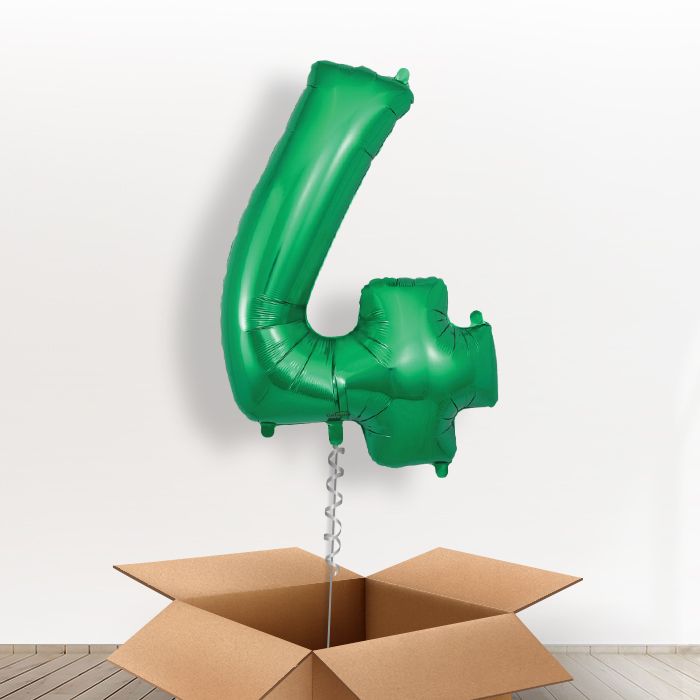 Green Helium Filled Number Balloons 0-9