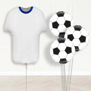 Blue and White Football Shirt Balloon Bouquet