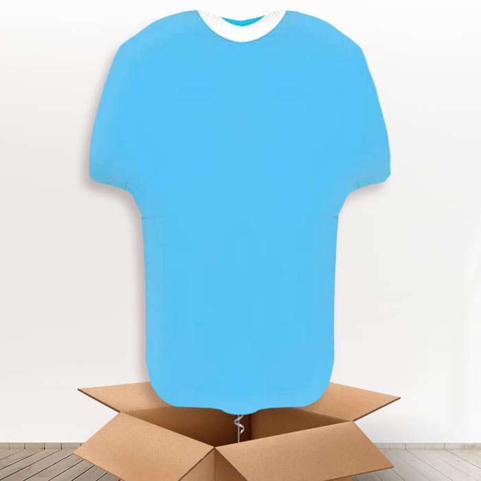 Sky Blue Football Shirt Helium Balloon in a Box - Giant Balloon | Party Save Smile
