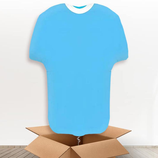 Sky Blue Football Shirt Helium Balloon in a Box - Giant Balloon | Party Save Smile