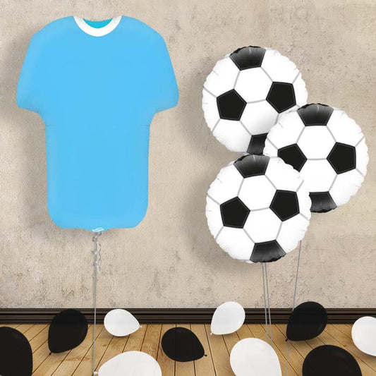 Light Blue Football Shirt Balloon Bouquet