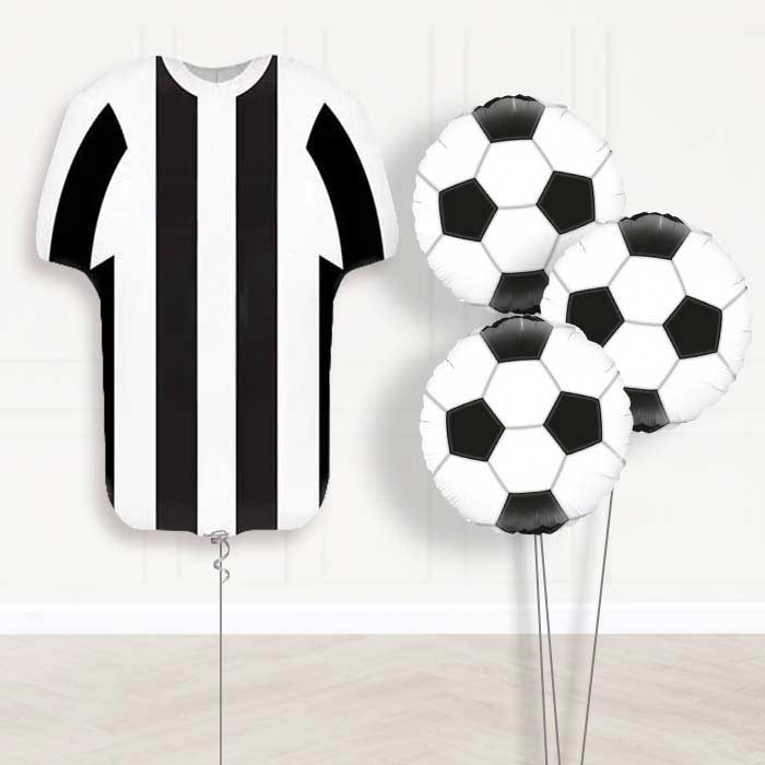 Black and White Football Shirt Balloon Bouquet - Themed Bouquet | Party Save Smile
