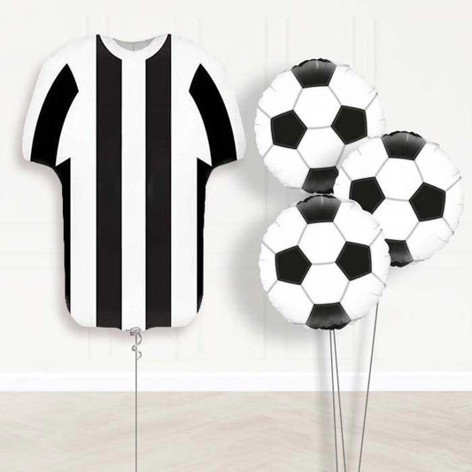 Black and White Football Shirt Balloon Bouquet - Themed Bouquet | Party Save Smile