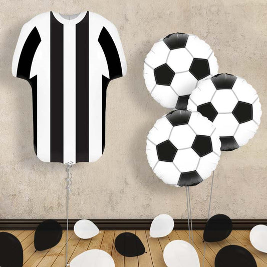 Black and White Football Shirt Balloon Bouquet