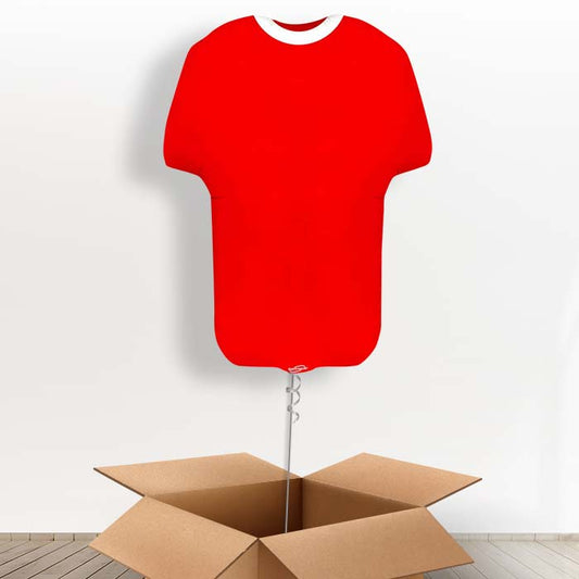 Red Football Shirt Helium Balloon in a Box - Giant Balloon | Party Save Smile