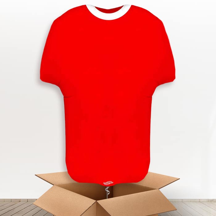 Red Football Shirt Helium Balloon in a Box - Giant Balloon | Party Save Smile