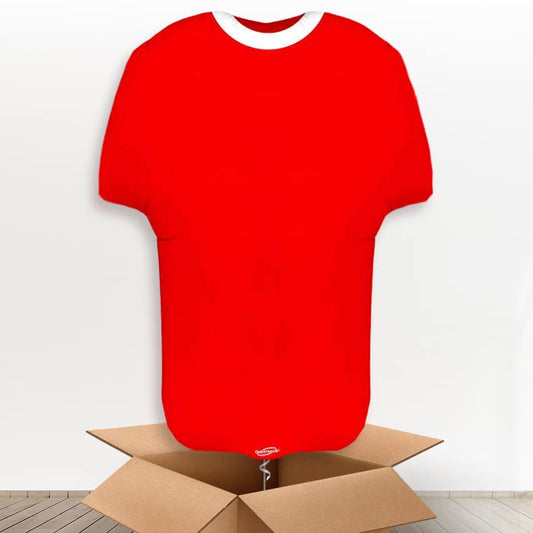 Red Football Shirt Helium Balloon in a Box - Giant Balloon | Party Save Smile