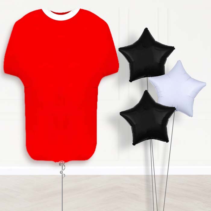 Red Football Shirt Balloon Bouquet - Plain Bouquet | Party Save Smile