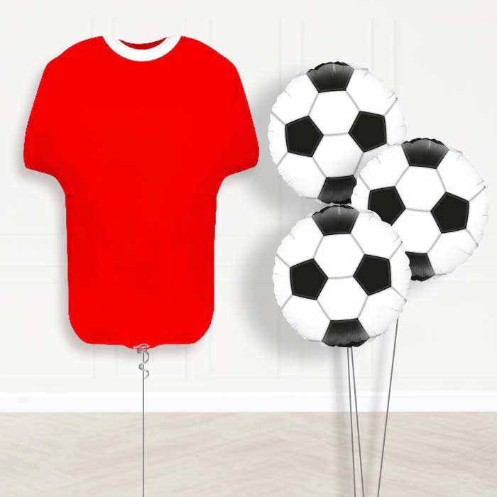 Red Football Shirt Balloon Bouquet - Themed Bouquet | Party Save Smile