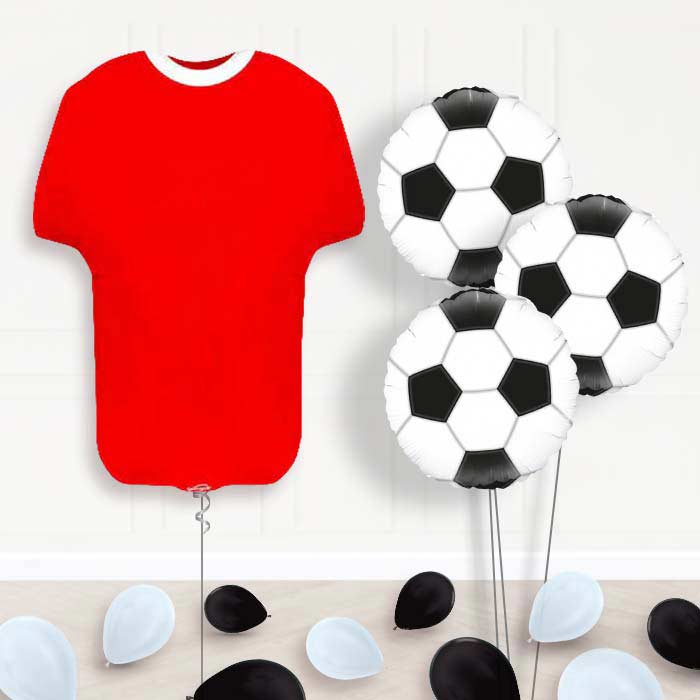 Red Football Shirt Balloon Bouquet - Themed Bouquet and Latex | Party Save Smile