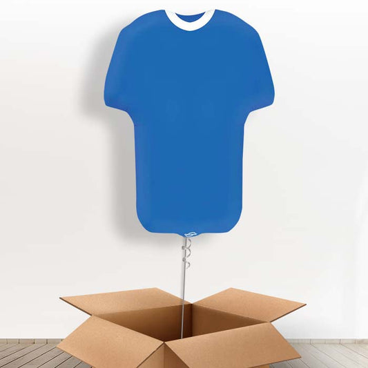 Blue Football Shirt Helium Balloon in a Box - Giant Balloon | Party Save Smile