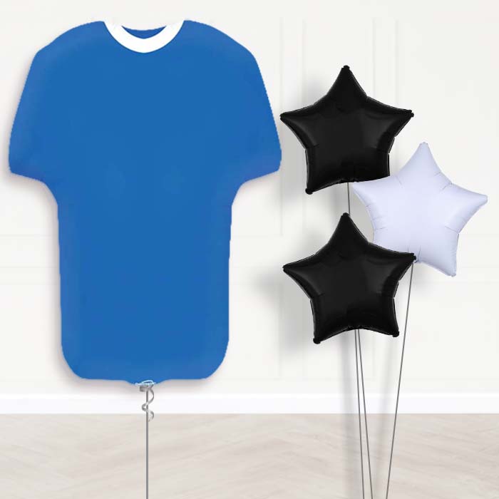Blue Football Shirt Balloon Bouquet - Plain Bouquet | Party Save Smile