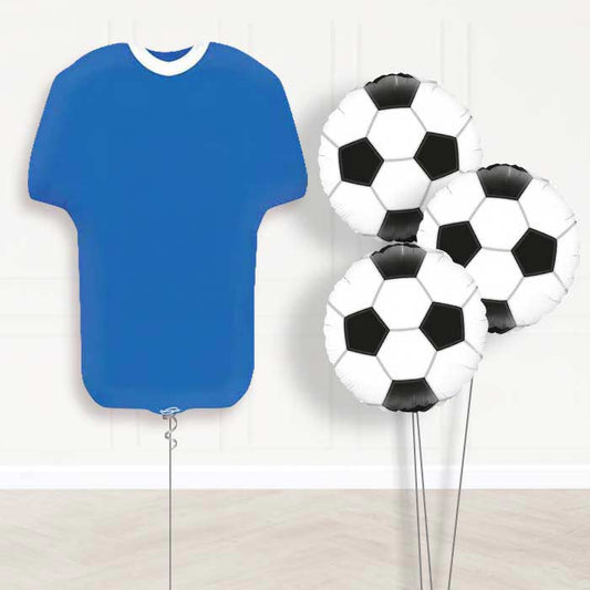 Blue Football Shirt Balloon Bouquet - Themed Bouquet | Party Save Smile