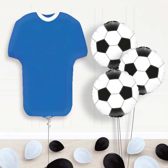 Blue Football Shirt Balloon Bouquet - Themed Bouquet and Latex | Party Save Smile