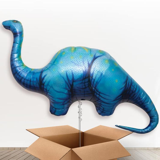 Apatosaurus Dinosaur Helium Balloon in a Box Gift - Giant Balloon | Party Save Smile