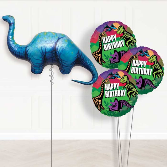Apatosaurus Dinosaur Balloon Bouquet in a Box - Themed Bouquet | Party Save Smile