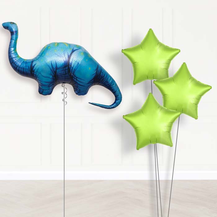 Apatosaurus Dinosaur Balloon Bouquet in a Box - Plain Bouquet | Party Save Smile
