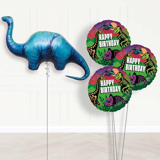 Apatosaurus Dinosaur Balloon Bouquet in a Box - Themed Bouquet | Party Save Smile
