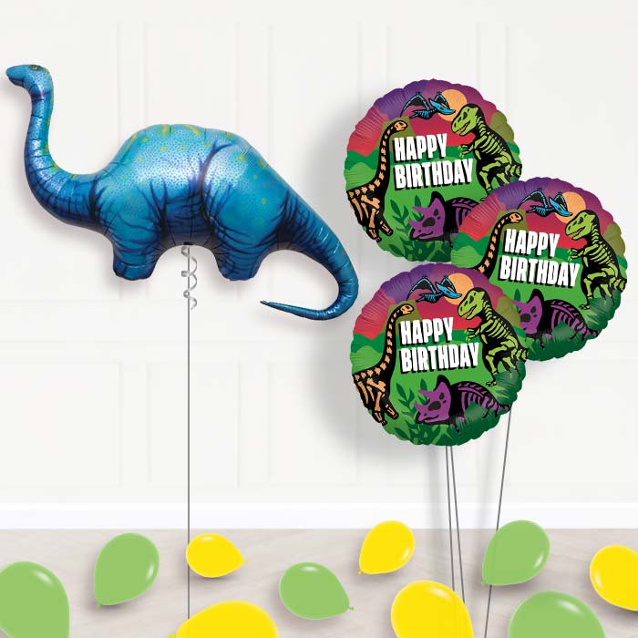 Apatosaurus Dinosaur Balloon Bouquet in a Box - Themed Bouquet and Latex | Party Save Smile