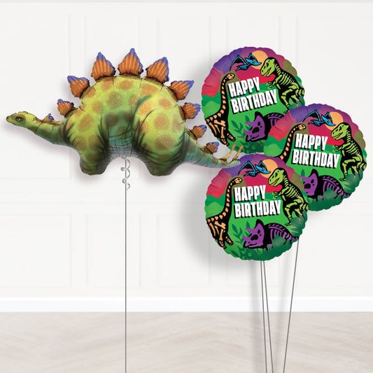 Stegosaurus Dinosaur Balloon Arrangement Delivered - Themed Bouquet | Party Save Smile