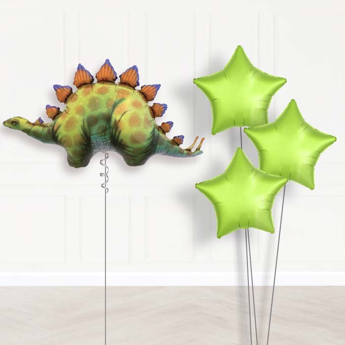 Stegosaurus Dinosaur Balloon Arrangement Delivered - Plain Bouquet | Party Save Smile