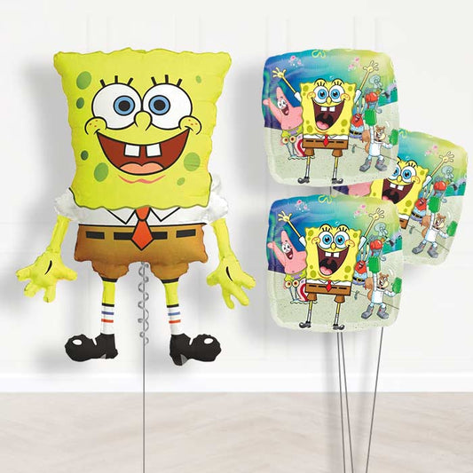 Spongebob Balloon Bouquet in a Box - Themed Bouquet | Party Save Smile