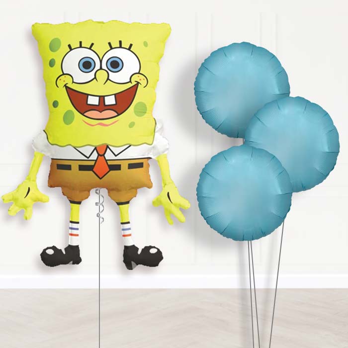 Spongebob Balloon Bouquet in a Box - Plain Bouquet | Party Save Smile
