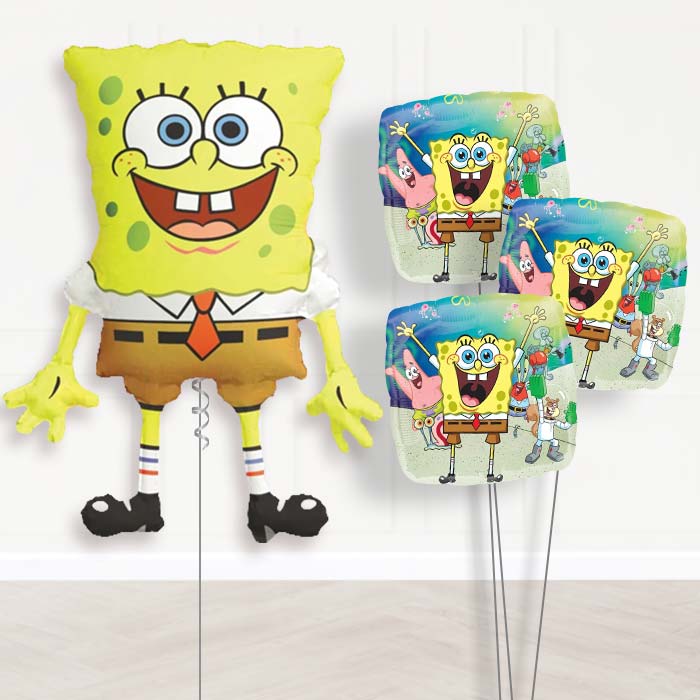 Spongebob Balloon Bouquet in a Box - Themed Bouquet | Party Save Smile