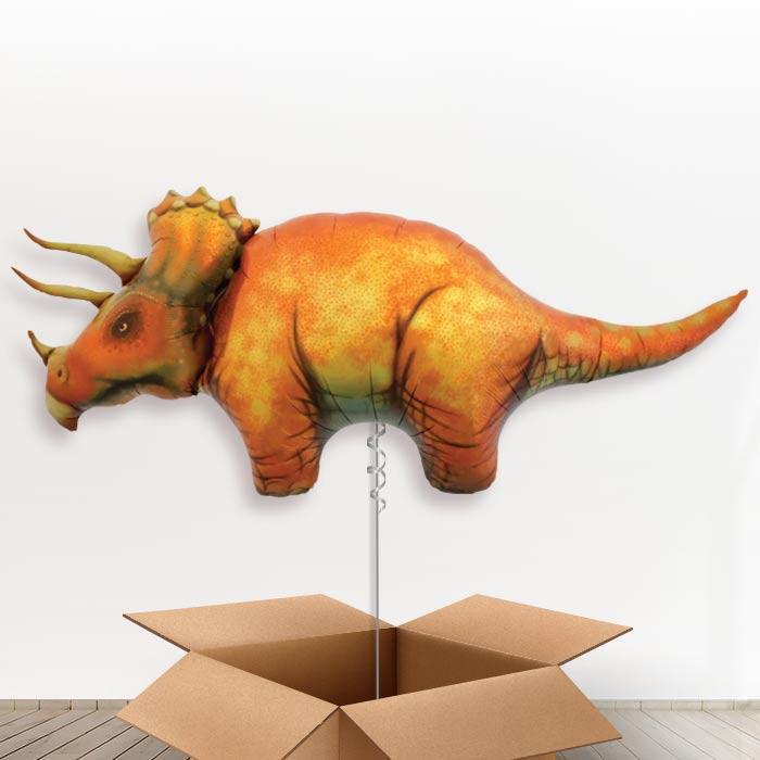 Triceratops Giant Dinosaur Helium Balloon in a Box - Giant Balloon | Party Save Smile
