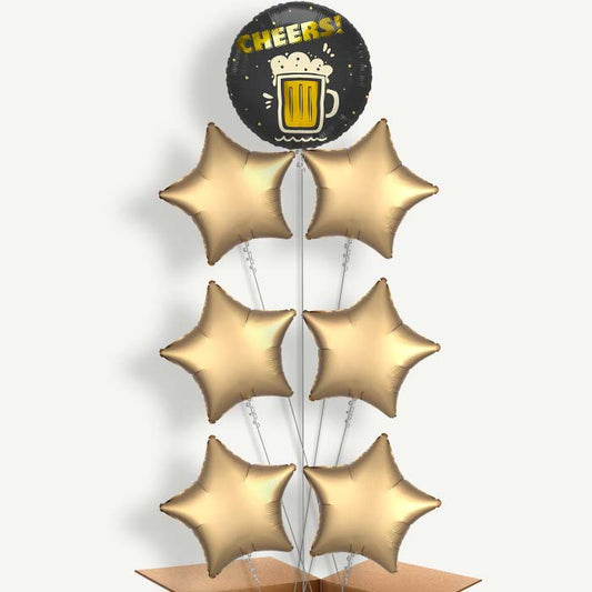 Cheers Beer Mug 7 Helium Balloon Arrangement | Party Save Smile