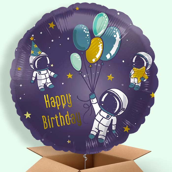 Astronaut Birthday Helium Balloons Delivered - 1 Balloon | Party Save Smile