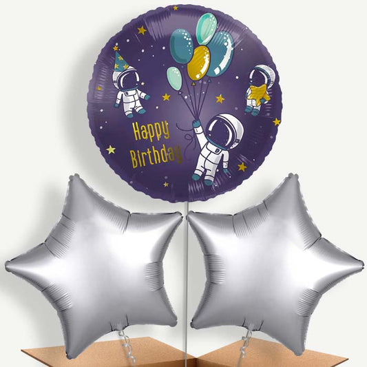 Astronaut Birthday Bunch of Balloons (Trio) | Party Save Smile