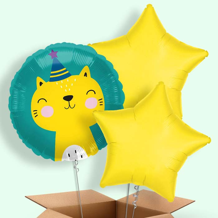 Party Cheetah Safari Helium Balloons Delivered - 3 Balloons | Party Save Smile