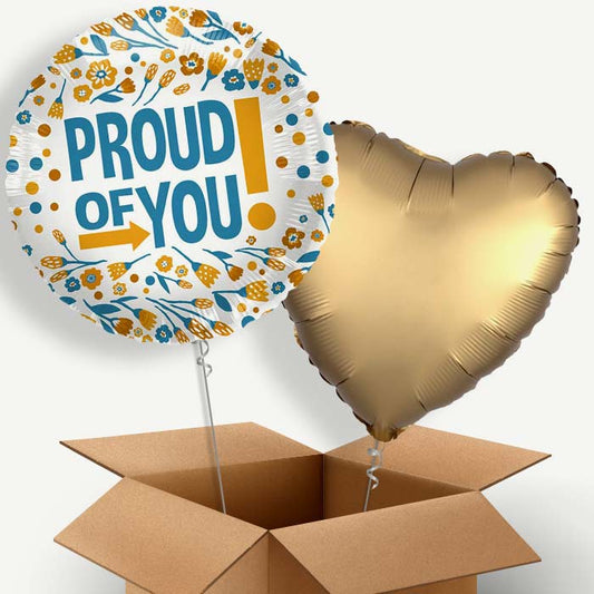 Proud of You Floral Print Helium Balloon Two | Party Save Smile