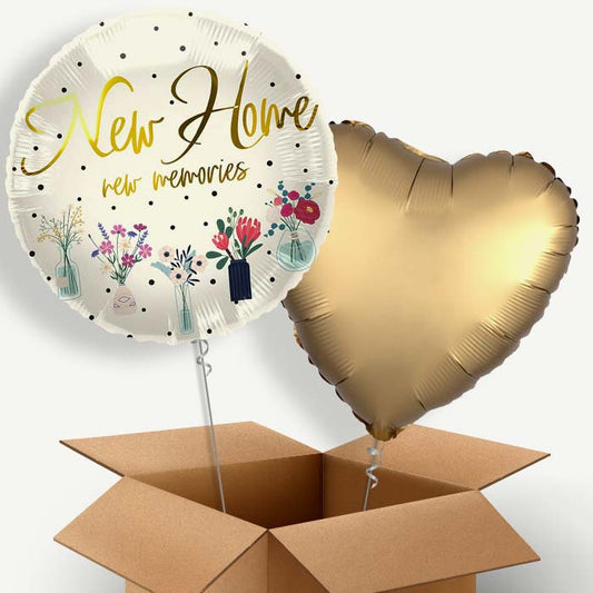 New Home Floral Print Helium Balloon Two | Party Save Smile